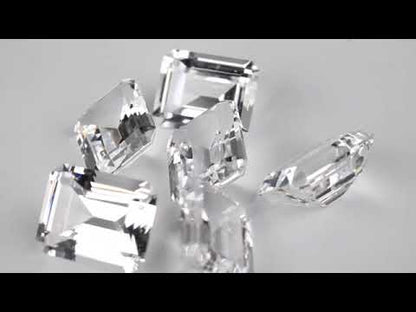 Spinell rektangulär Vit 10x8mm