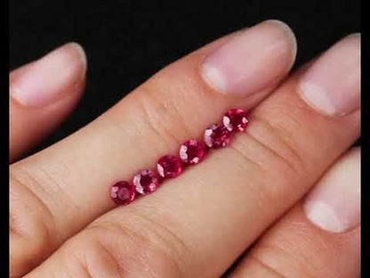 3.5 mm round Zambia Ruby
