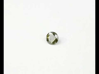 Green diamond  round 3 mm 0.12 ct