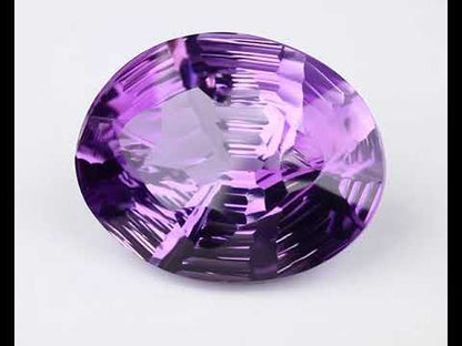 Amethyst oval stepcut 21 mm 21 ct