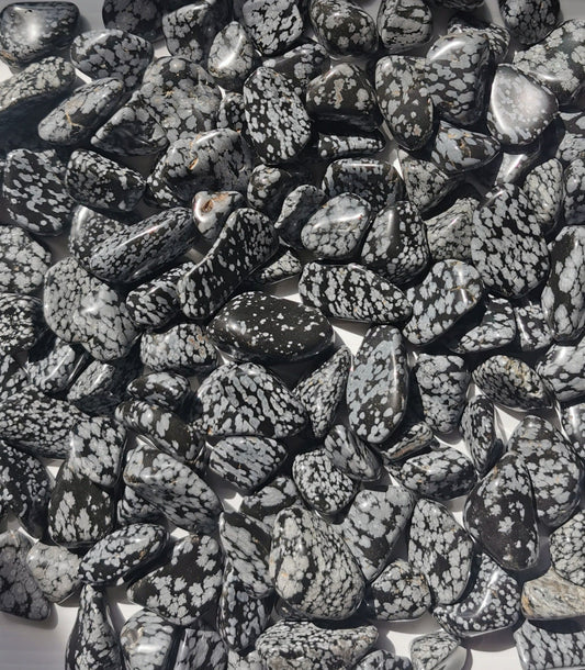 Tumbled Snowflake Obsidian