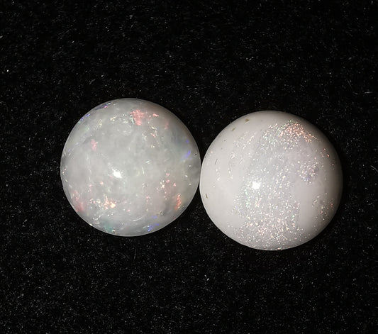 Australian White Opal Round 6 mm Pair