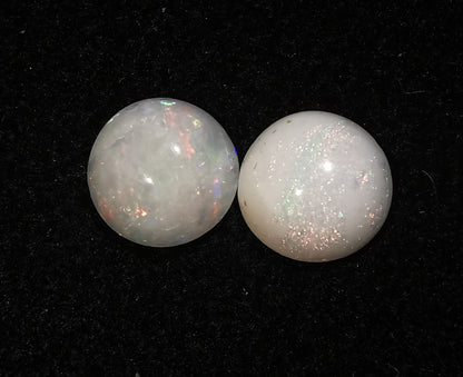Australian White Opal Round 6 mm Pair