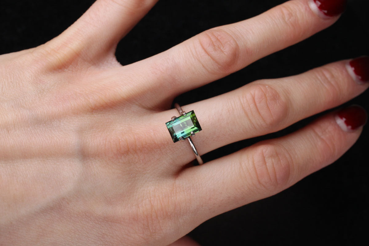 Bicolor Tourmaline Rectangle 2.75 ct