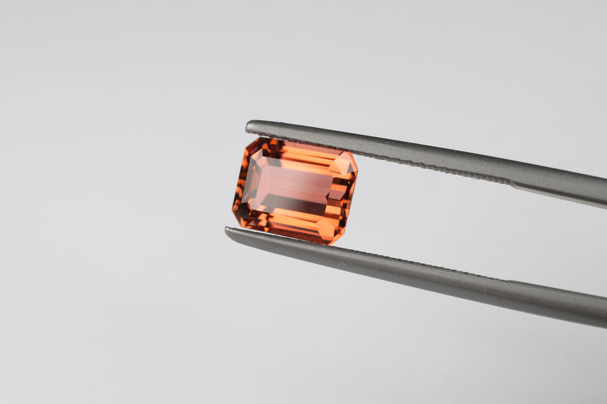 Orange Tourmaline Emerald Cut 2.1 ct