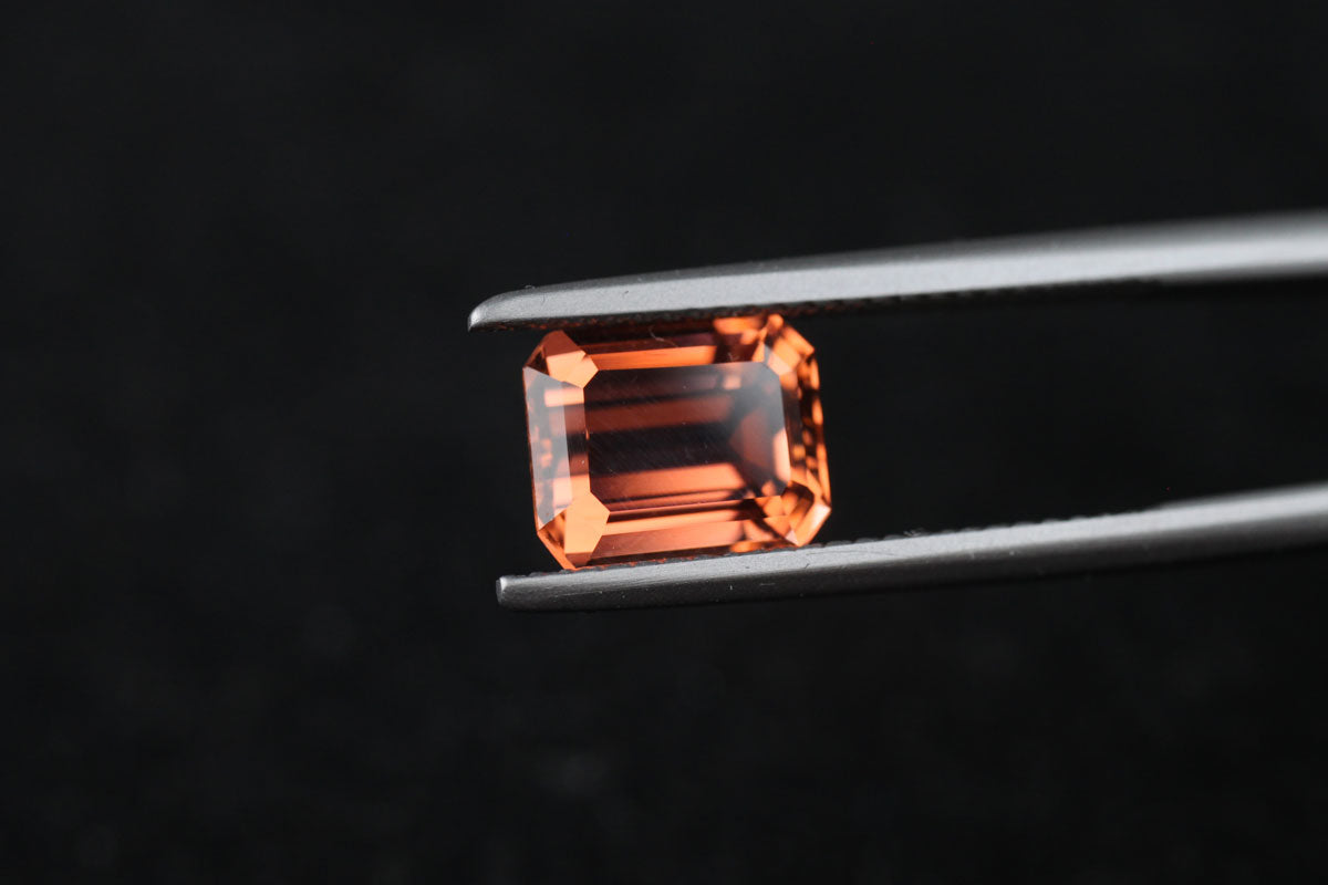 Orange Tourmaline Emerald Cut 2.1 ct