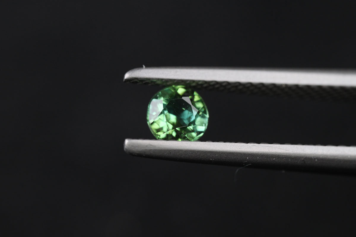 Green Tourmaline Round 4.35 mm Pair