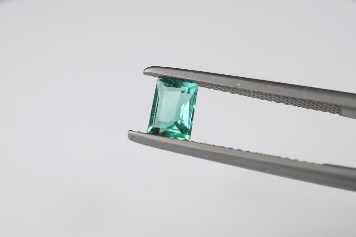 Blue-Green Tourmaline Rectangle 0.75 ct