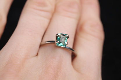 Blue-Green Tourmaline Rectangle 0.75 ct