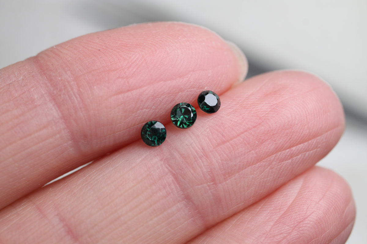 Green Tourmaline Round 3 mm Lot