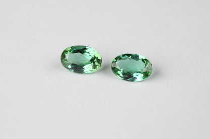 Green Tourmaline Oval 6x4 mm Pair