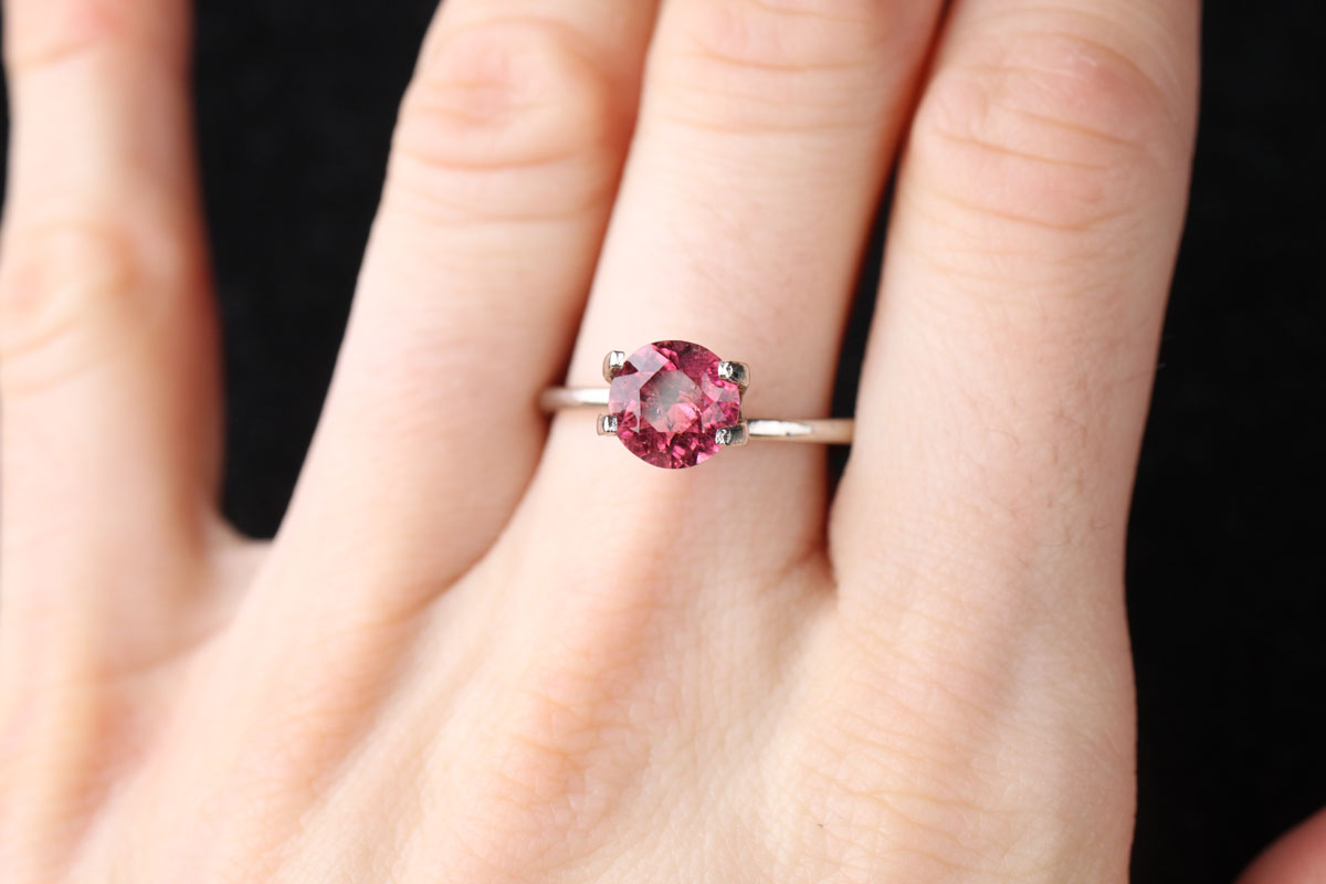 Pink Tourmaline Round 1.3 ct