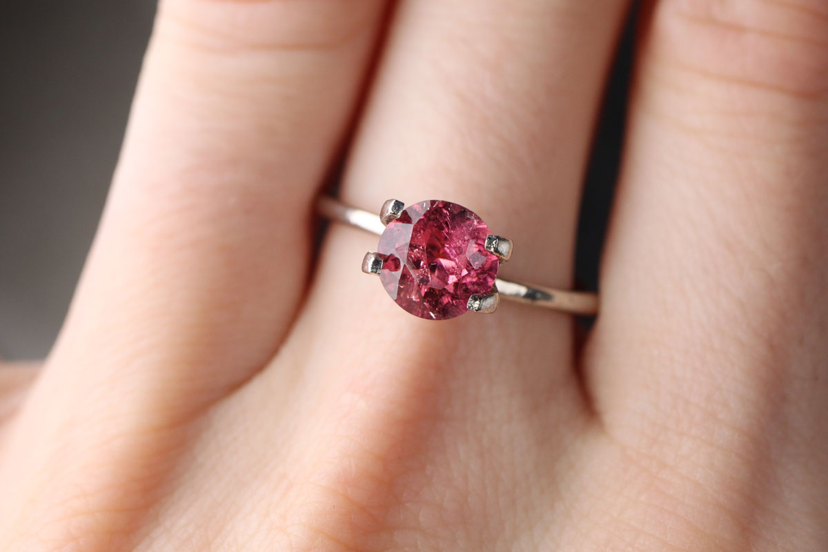 Pink Tourmaline Round 1.3 ct
