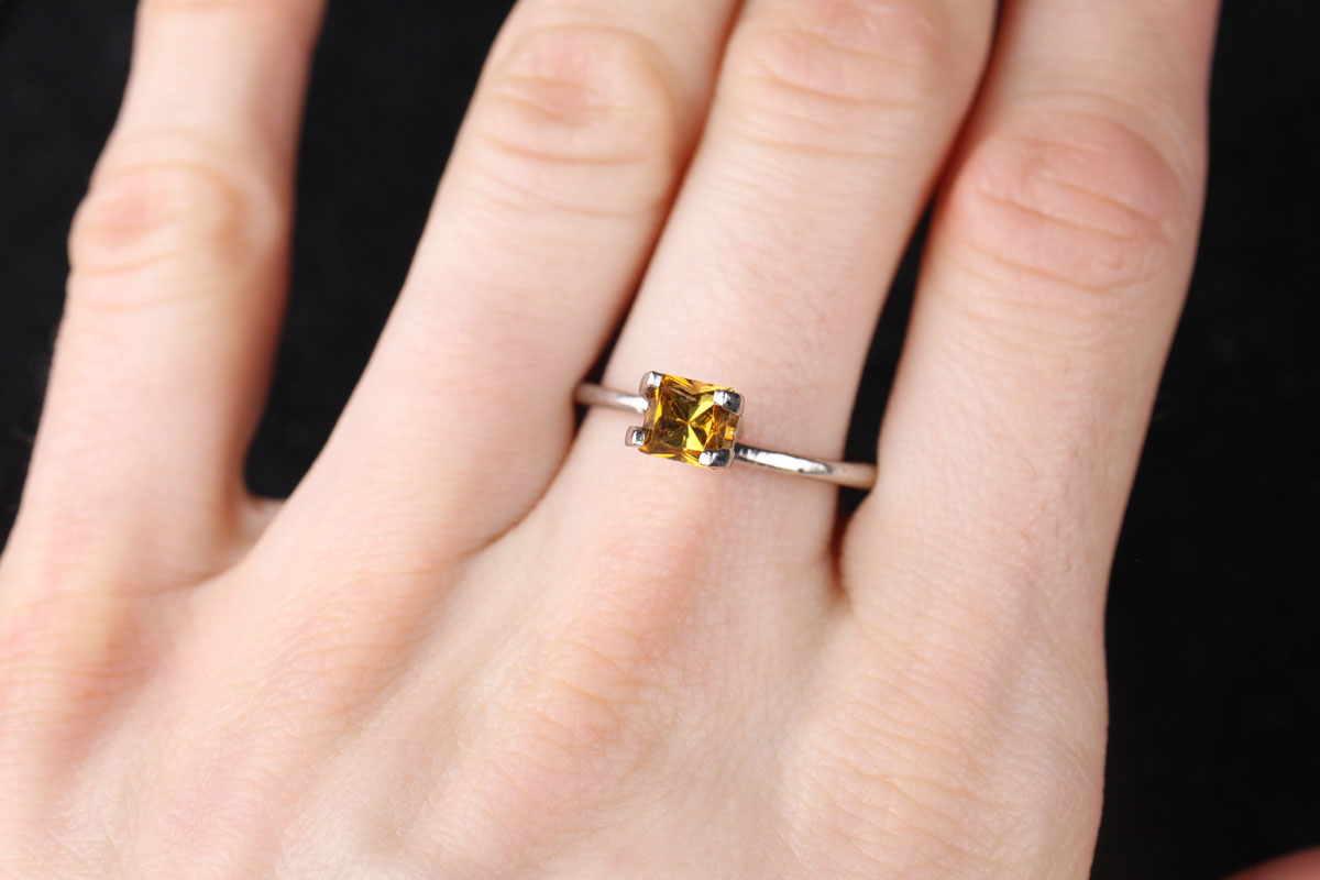 Canary Tourmaline Square 0.75 ct