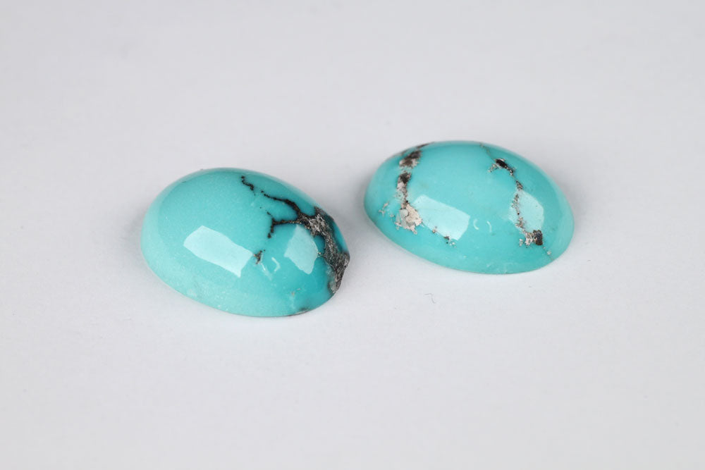 Turquoise Oval Pair 19.6 ct