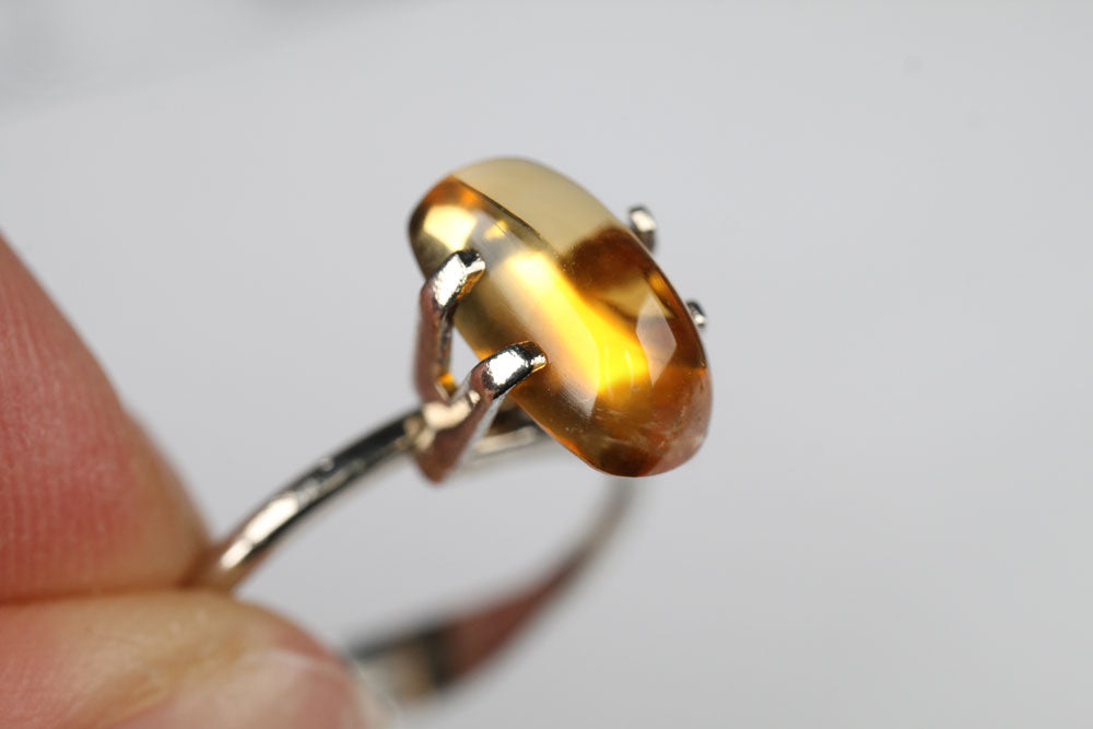 Citrine Cabochon Oval 12x6 mm