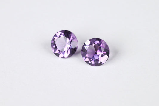 Amethyst Round 6 mm Pair