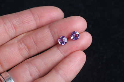 Amethyst Round 6 mm Pair