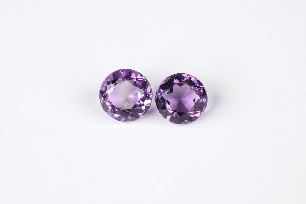Amethyst Round 7 mm Pair