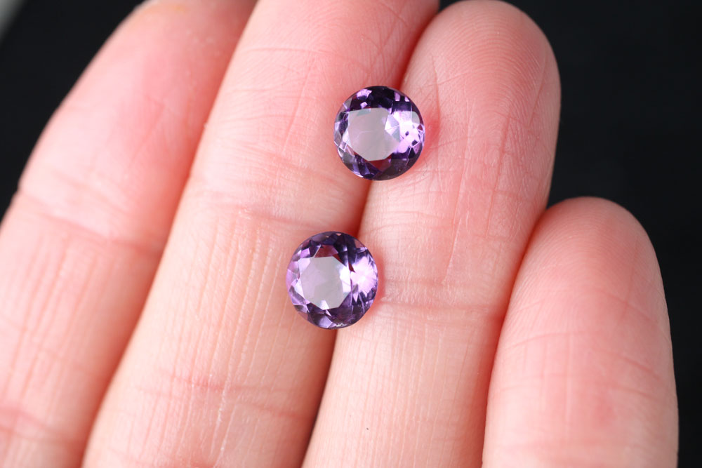 Amethyst Round 7 mm Pair