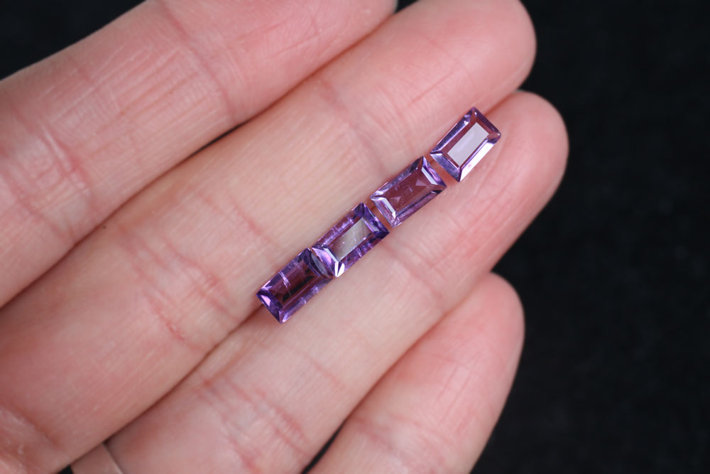 Amethyst Rectangle 7x4 mm