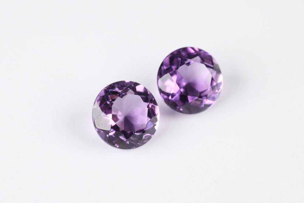 Amethyst Round 9 mm Pair