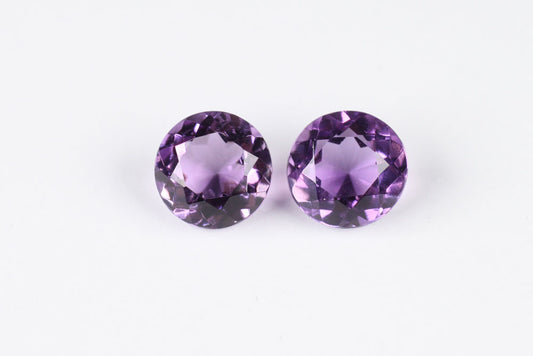 Amethyst Round 9 mm Pair