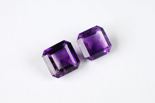 Amethyst Bicolor Octagon 8x8 mm Pair