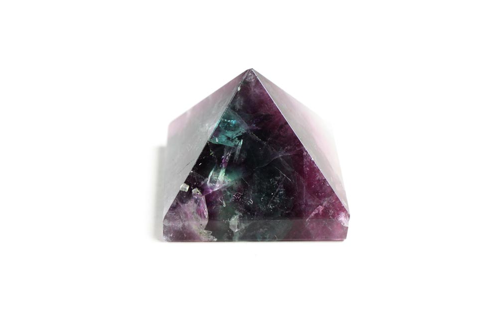 Fluorite Pyramid Purple-Green-White 3 cm