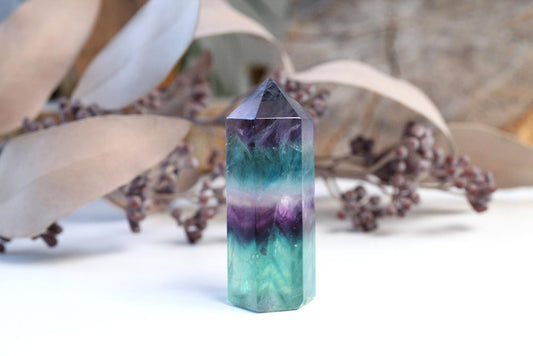 Rainbow Fluorite Point