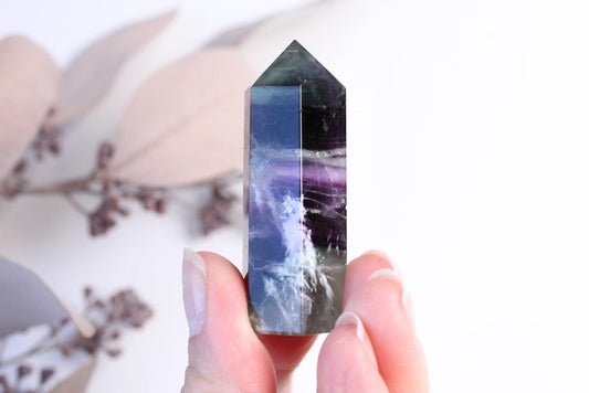 Rainbow Fluorite Point