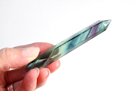 Light Rainbow Fluorite Double Point