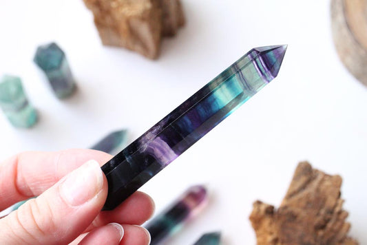 Fluorite Rainbow Double Point