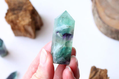Rainbow Fluorite Point