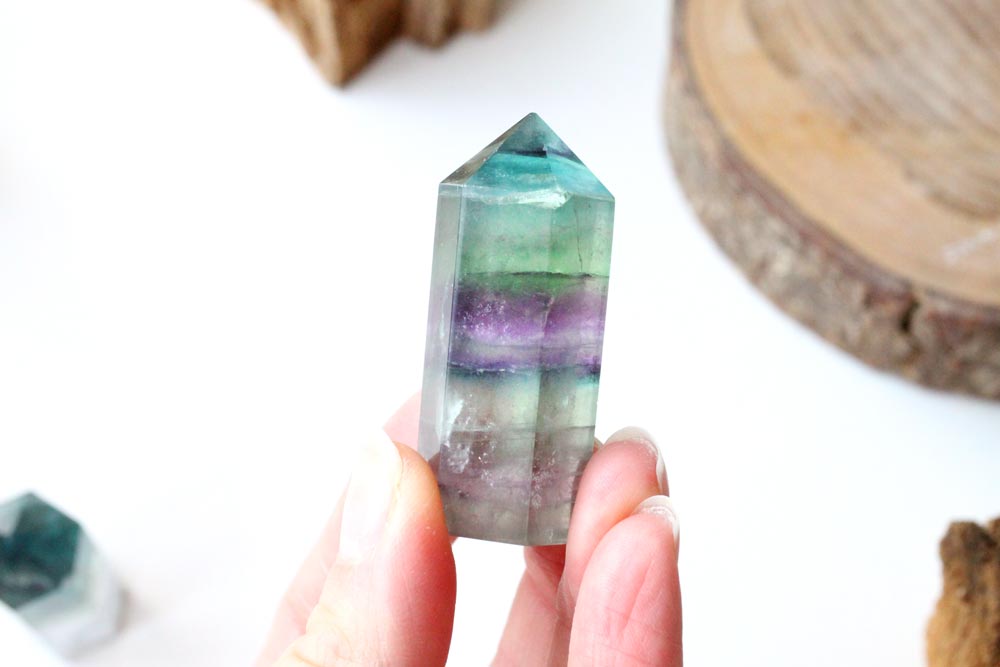 Rainbow Fluorite Point 1