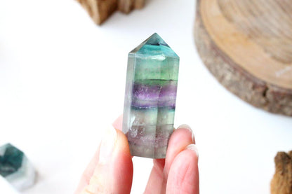 Rainbow Fluorite Point 1