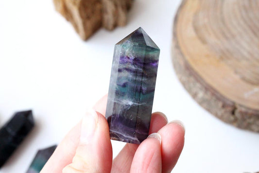 Rainbow Fluorite Point