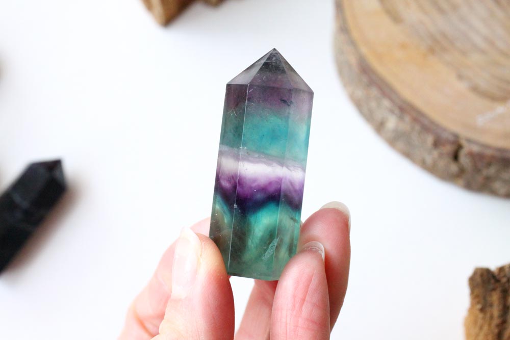 Rainbow Fluorite Point