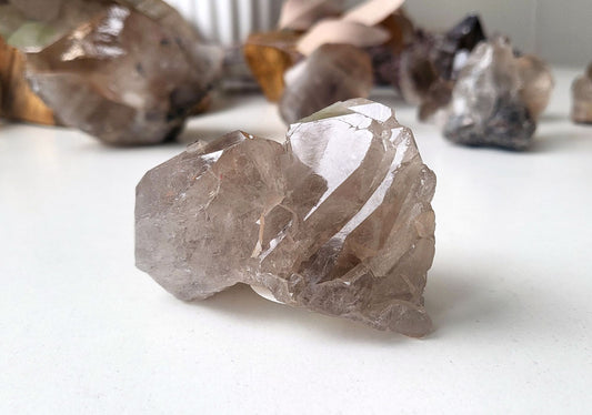 Smoky quartz crystal cluster 145 gr