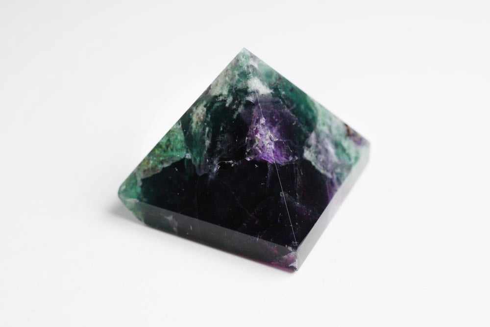 Fluorite Pyramid 3 cm Green-Purple-White
