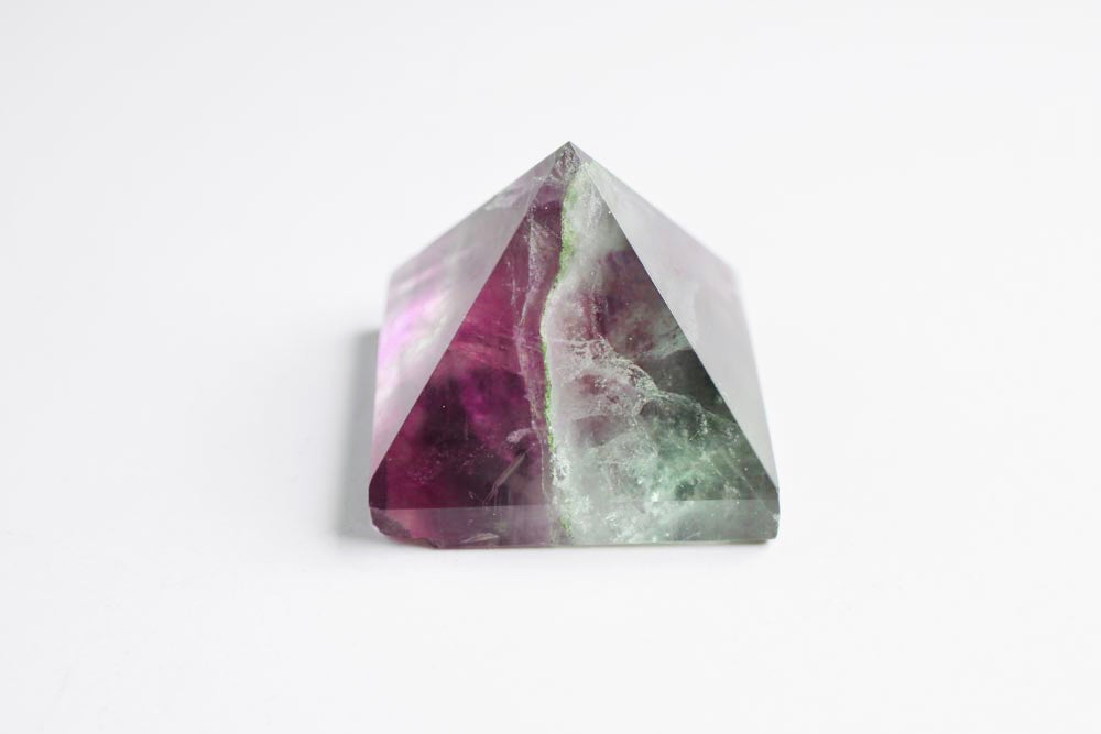 Fluorite Pyramid Purple + Green 3 cm