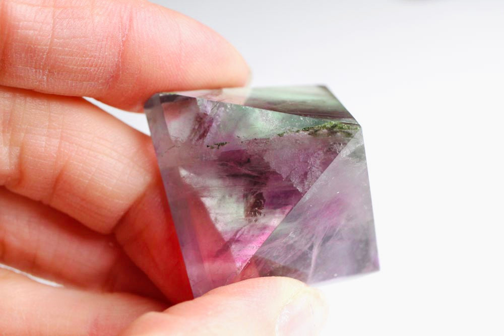 Fluorite Pyramid Purple + Green 3 cm
