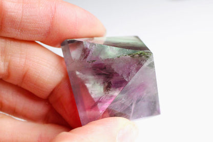 Fluorite Pyramid Purple + Green 3 cm