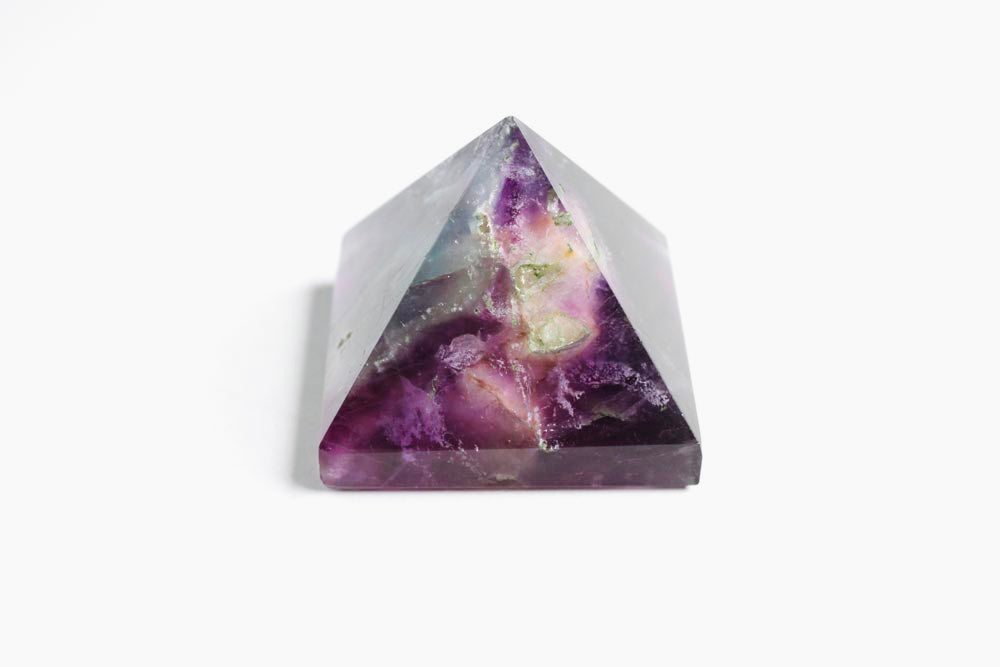 Fluorite Pyramid Purple + Green 3 cm