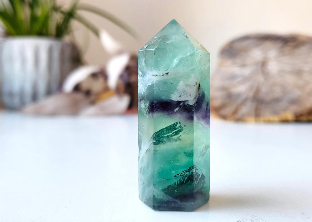 Rainbow Fluorite Point