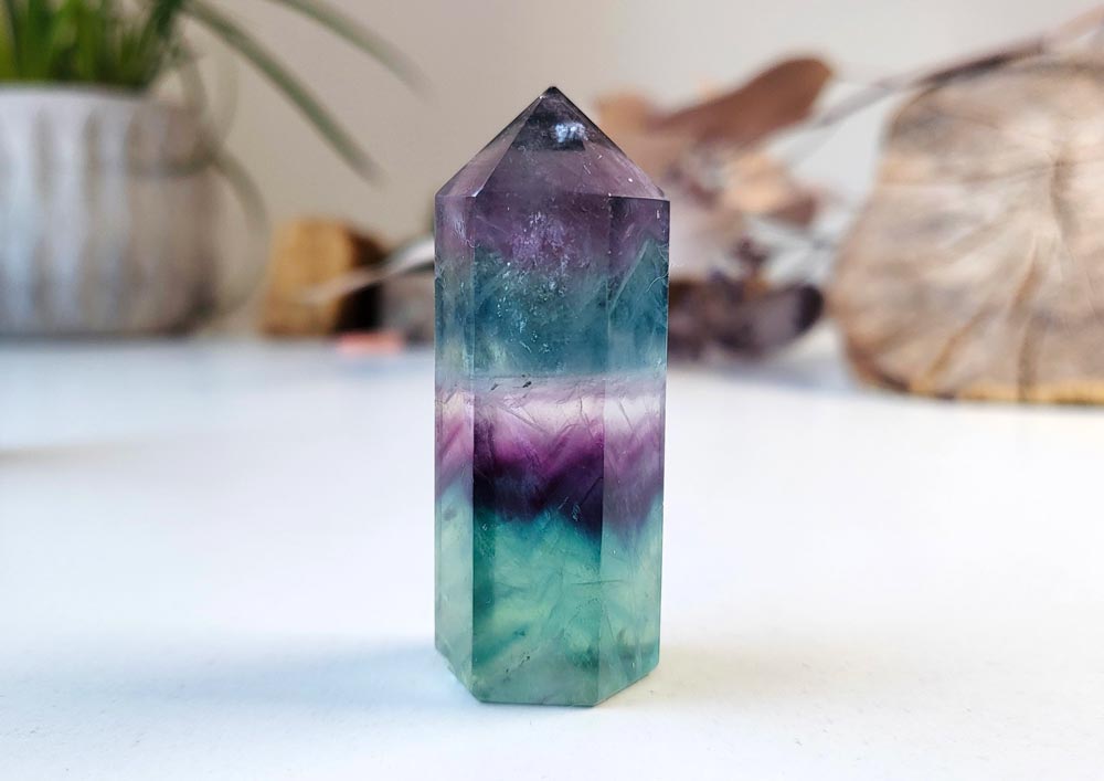 Rainbow Fluorite Point