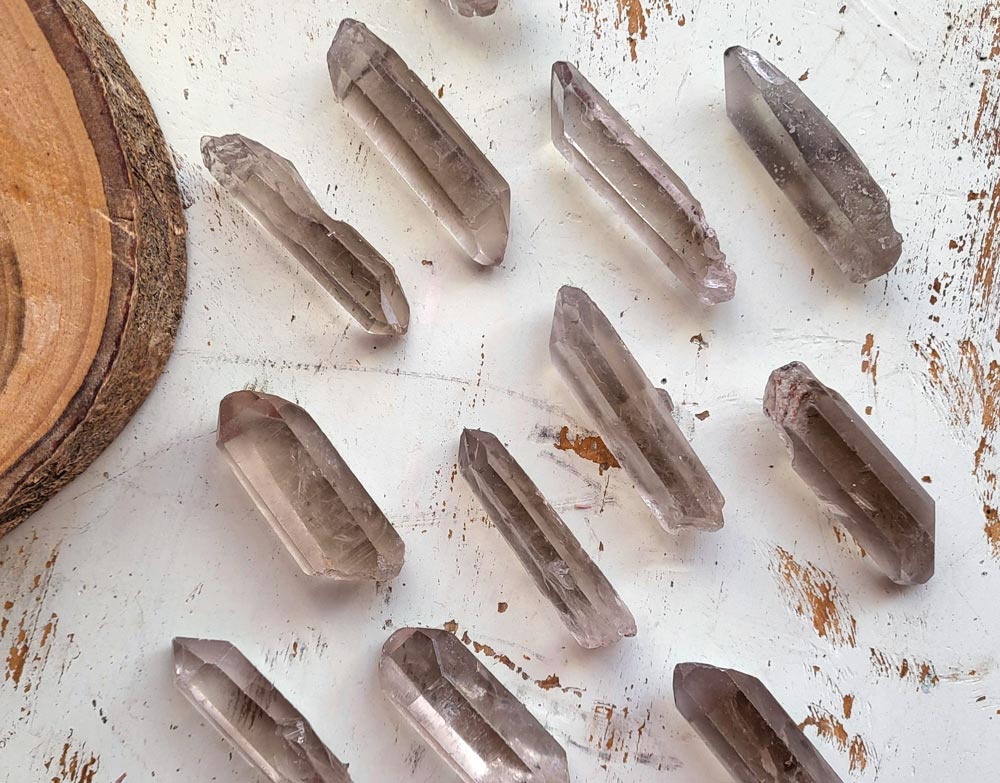Lemurian Smokey Quartz Crystals 4-5 cm